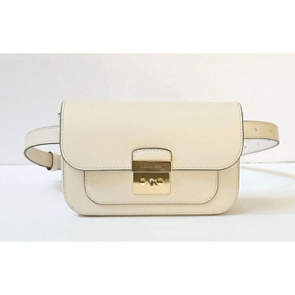 Michael Kors Sloan Editor Leather belt Bag -LT Cream